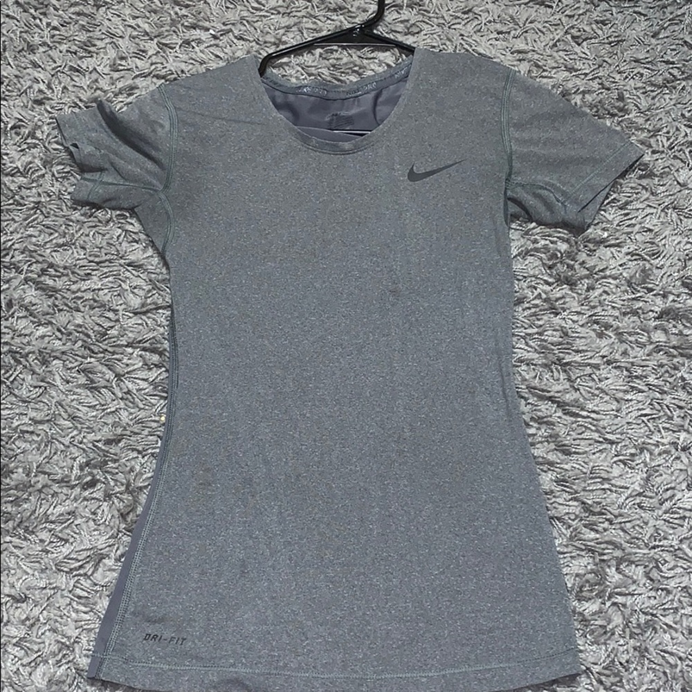 Grey Nike Fitted Top